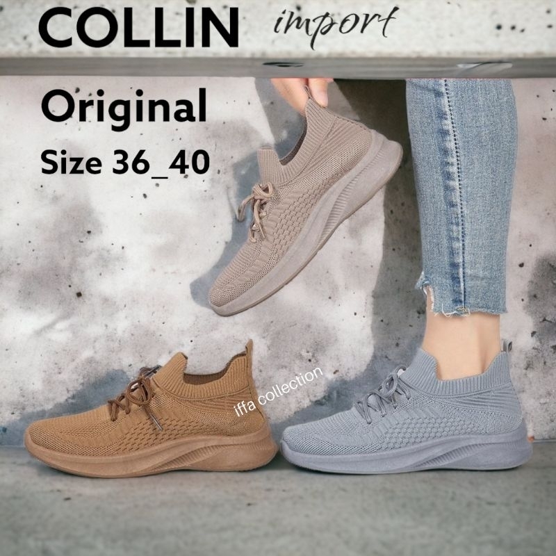 sepatu rajut import COLLIN sol warna terbaru