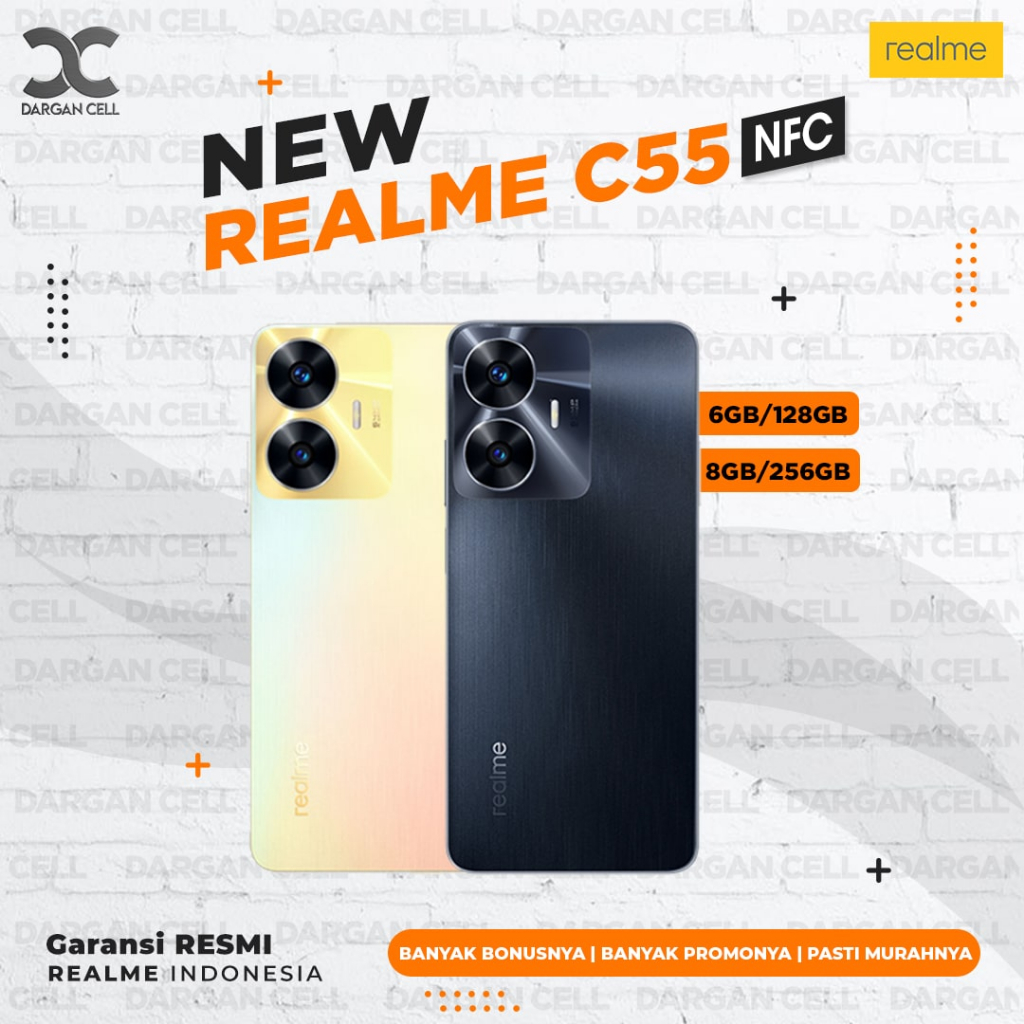 REALME C55 NFC RAM 6GB + 6GB EXTENDED 128GB RAM 8GB + 8GB EXTENDED 256GB GARANSI RESMI REALME