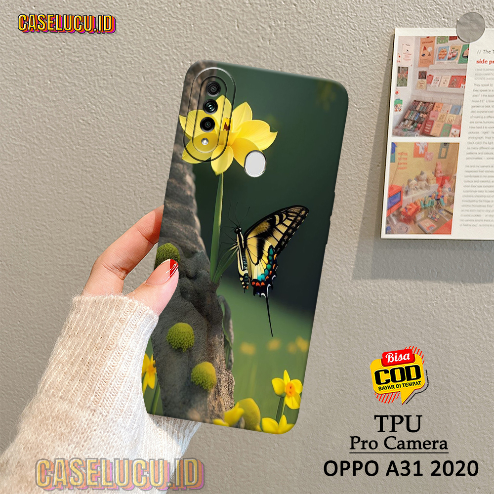 Casing Hp Oppo A31 2020 Terbaru - Fashion Case Butterfly - Case Oppo A31 2020 - Soft Case Hp Oppo A3