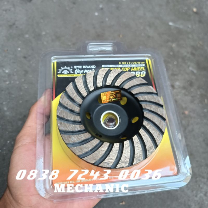 Mata Gerinda mangkok Cup 4 Inch Tjap Mata mata Gerinda poles 4 inch