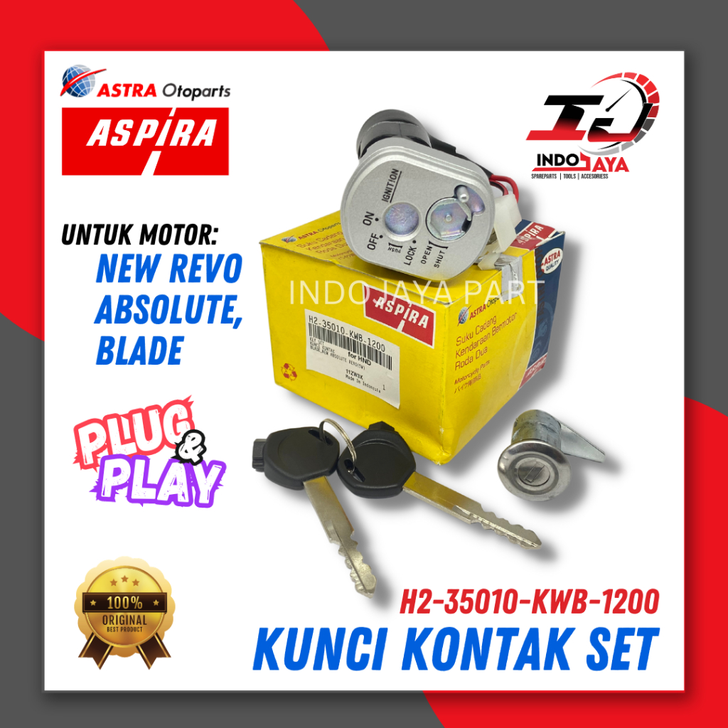 [BAYAR DI TEMPAT] KUNCI KONTAK ASSY ASPIRA BLADE / KUNCI KONTAK SET + JOK / PAKET SET KUNCI KONTAK S