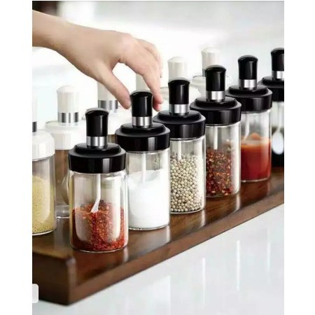 Toples bumbu L951 / Tempat bumbu Botol sendok nempel di tutup / Toples Tempat Bumbu Kekinian / Botol