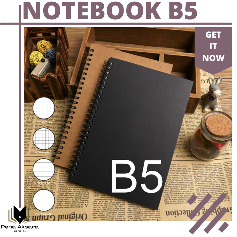 

Notebook Jurnal B5 (17,6x25cm) Untuk Mencatat dan Menggambar