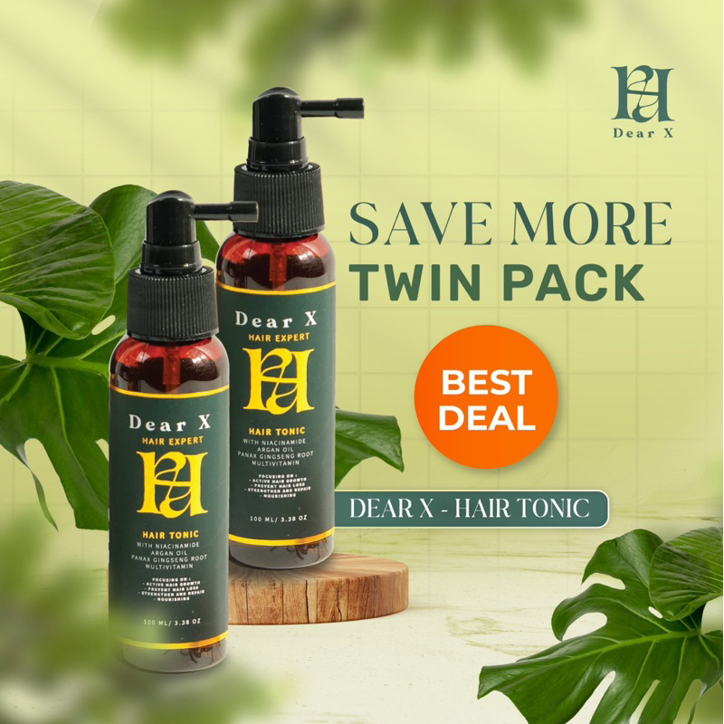 Twin Pack  DEAR X Hair Tonic - Hair Tonic Rambut Rontok | Hair Tonic Penumbuh Rambut | Penumbuh Ramb