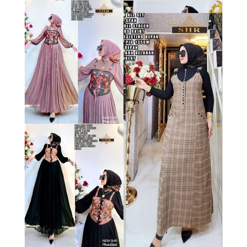 Gamis Set Rompi + Overall Set Ory SHR