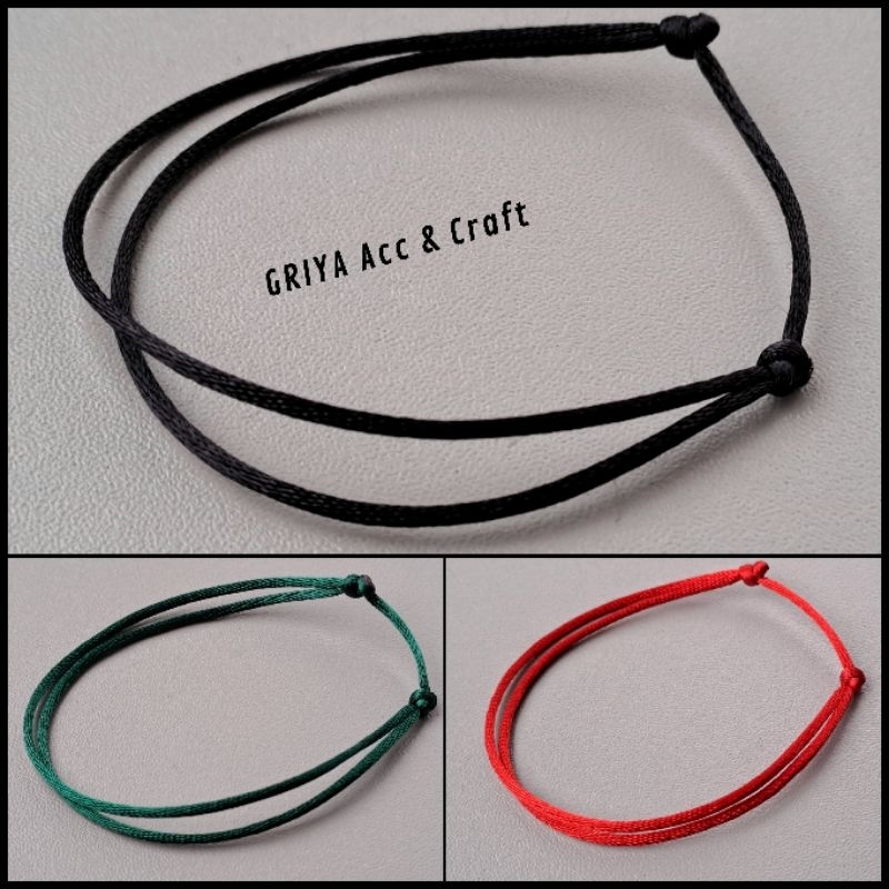 Gelang Tali Satin 1mm Polos Murah