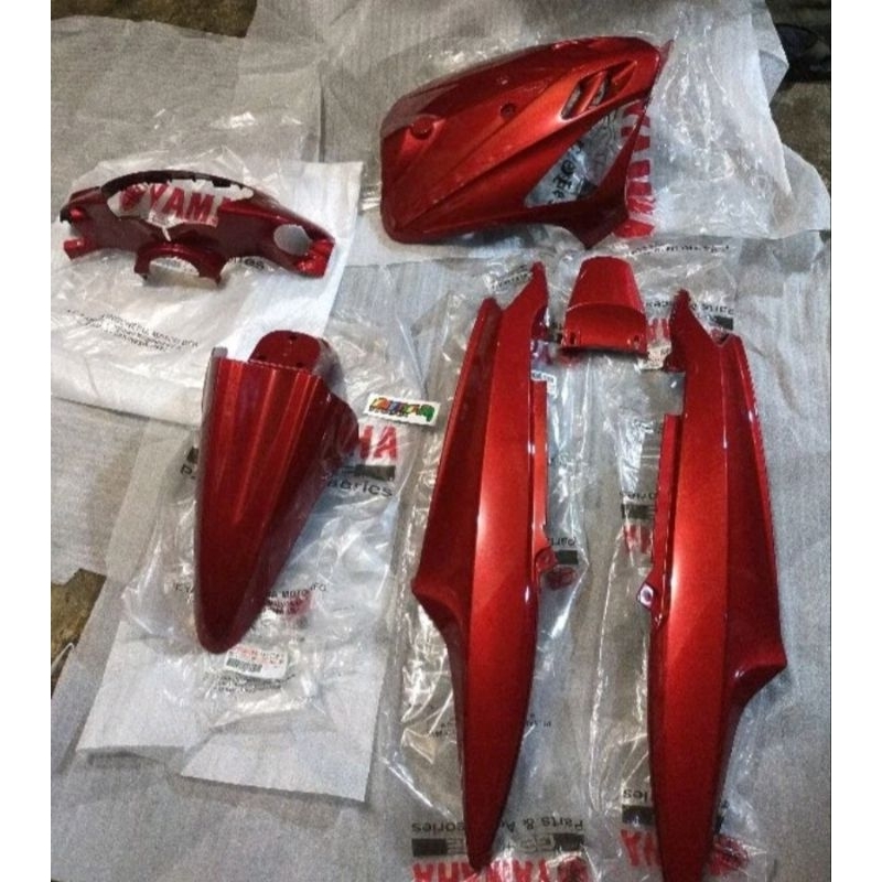 Body Mio Sporty merah marun original bodi alus Mio sporty merah maroon original