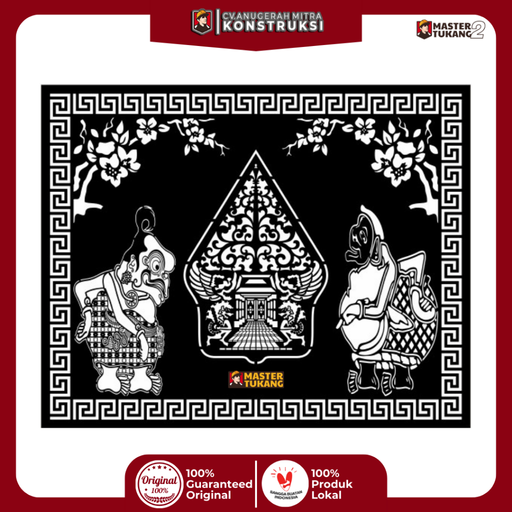 Cutting Ornamen Plat Besi Motif Wayang | Pagar Ornamen | Railing Tangga | Tralis