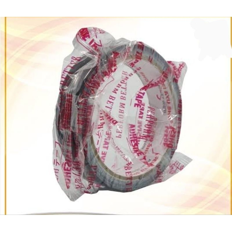 ISOLASI TAPE LAKBAN PLAKBAN JILID SKS HITAM 1 INCI GROSIR