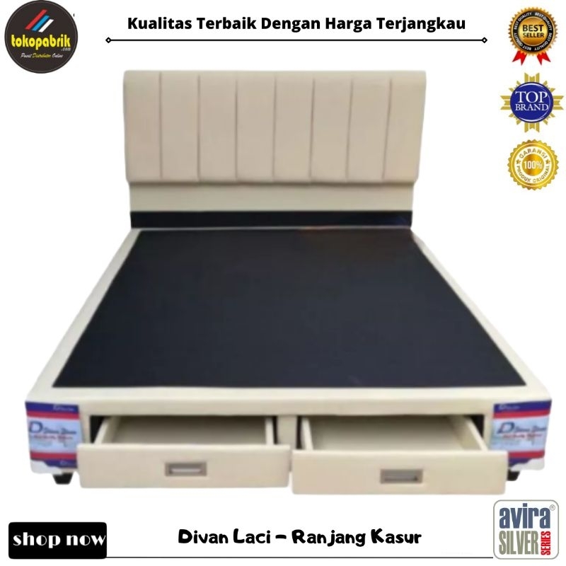 Divan Laci Minimalis / Ranjang Dipan Springbed Plus Laci Murah Tangerang Depok