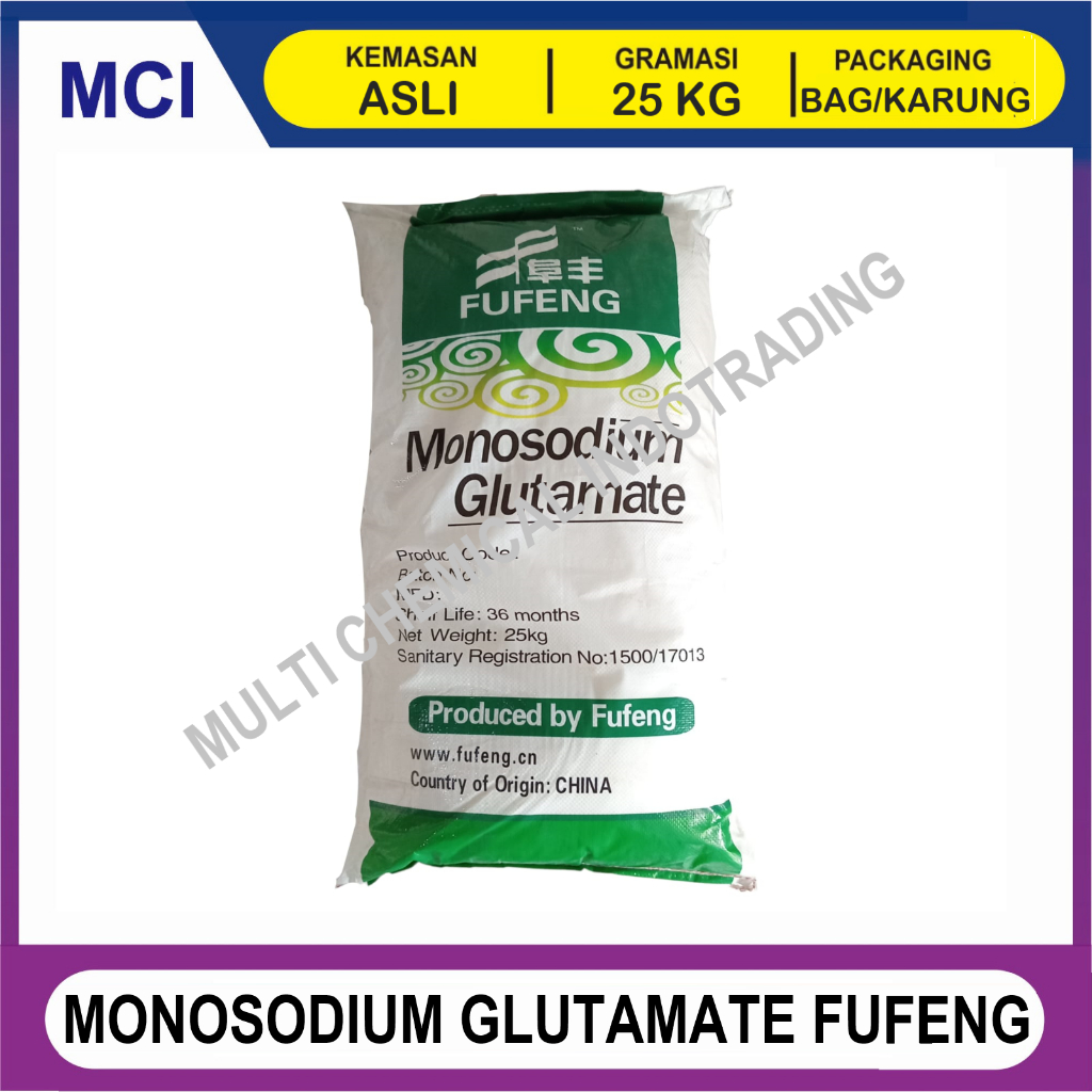 

MONOSODIUM GLUTAMATE MSG FUFENG 20-40 MESH - 1 BAG 25 KG / VETSIN MURNI