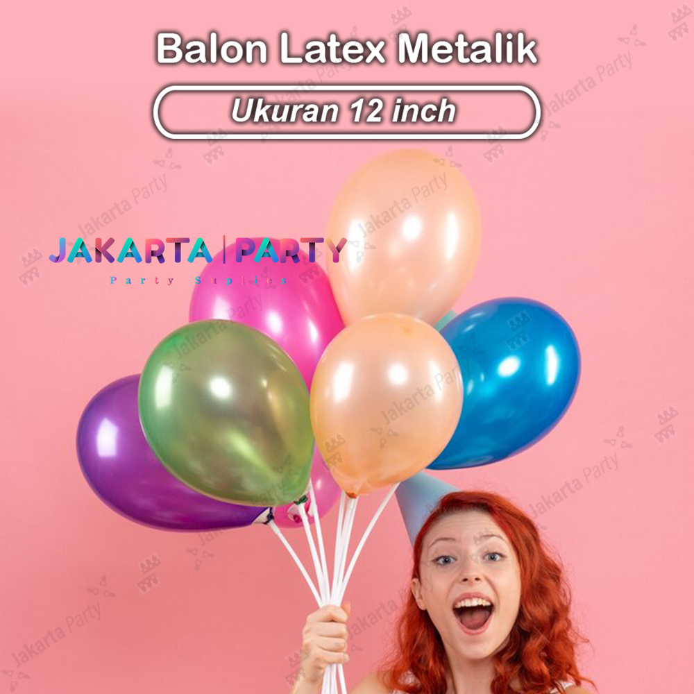 ECER Balon Latex / Balon Laltex Metalik 12 Inch / Latex Metalik