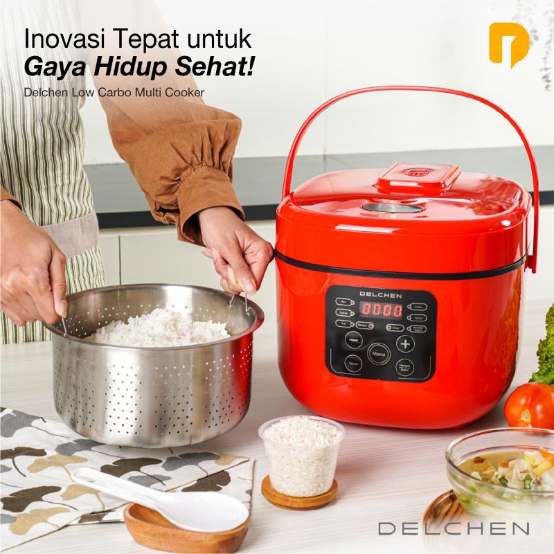 Rice Cooker Delchen Rice Cooker Low Carbo Multi Cooker Rendah Gula Rendah Karbo