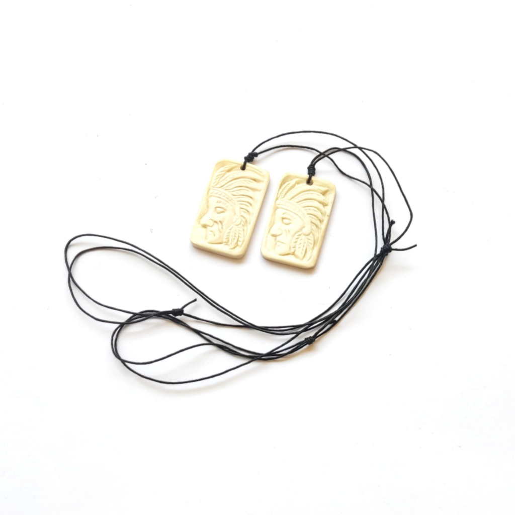 kalung tali liontin tulang sapi model ukiran unik