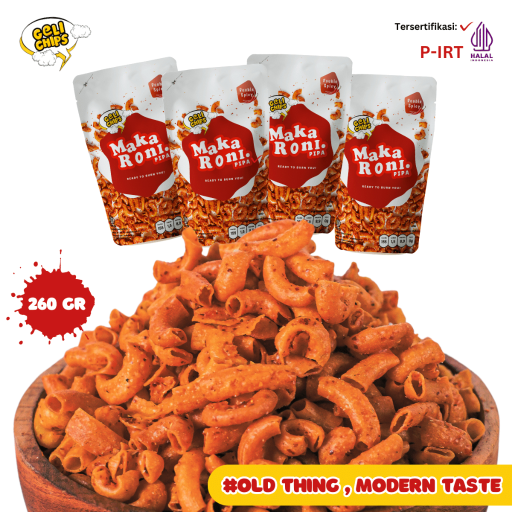 

Geli Chips Combo 4pcs - Makaroni Geli Double Spicy - Super Hemat