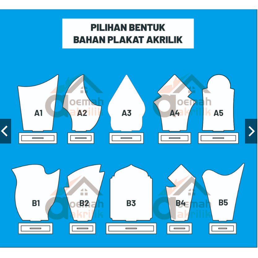 Bahan Plakat Polos/Bahan Vandel Polos/Plakat Akrilik Polos Lengkap Dengan Kaki dobel