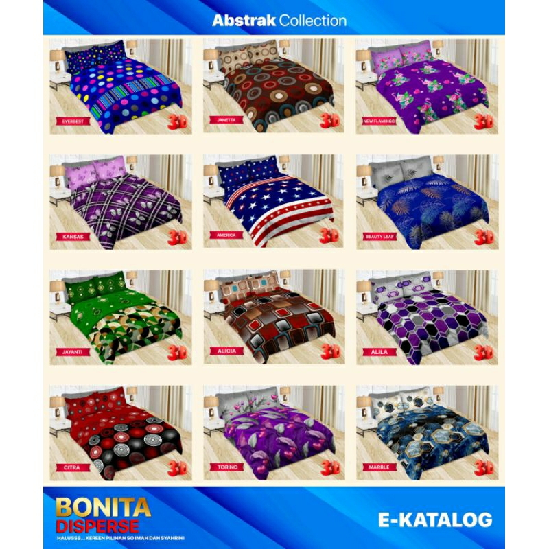 Sprei King Size 180x200 B4 Merk BONITA Asli Original