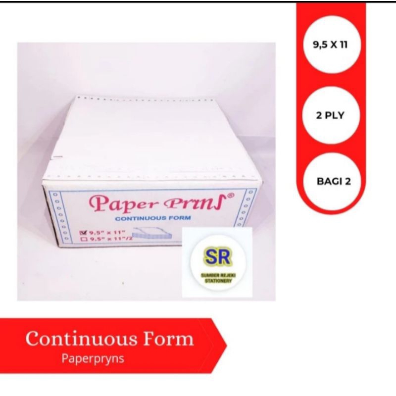 

CONTINUOUS FORM ( 9,5 x 11 ) 2 PLY BAGI 2