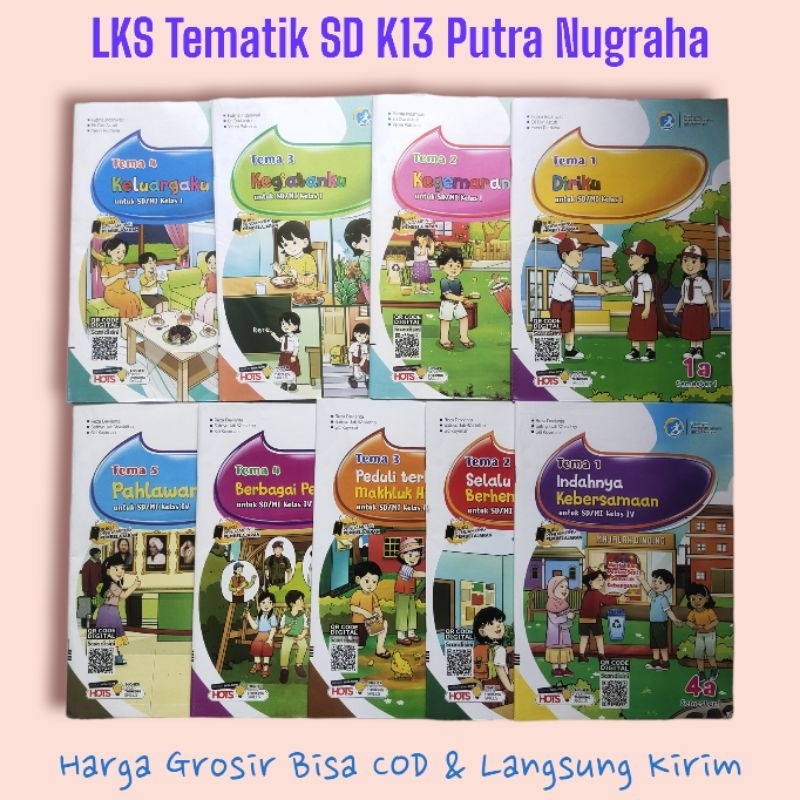 [LKS TEMA K13 SD PN  TH23/24] LKS TEMA SMTR 1 KUR.13, EDISI TH 2023/2024, PUTRA NUGRAHA, MIN ORDER 2 PCS.