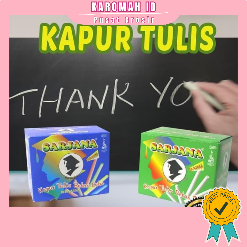 

Kapur Papan Tulis Hitam Putih dan Warna Warni Untuk Anak isi 50 Batang