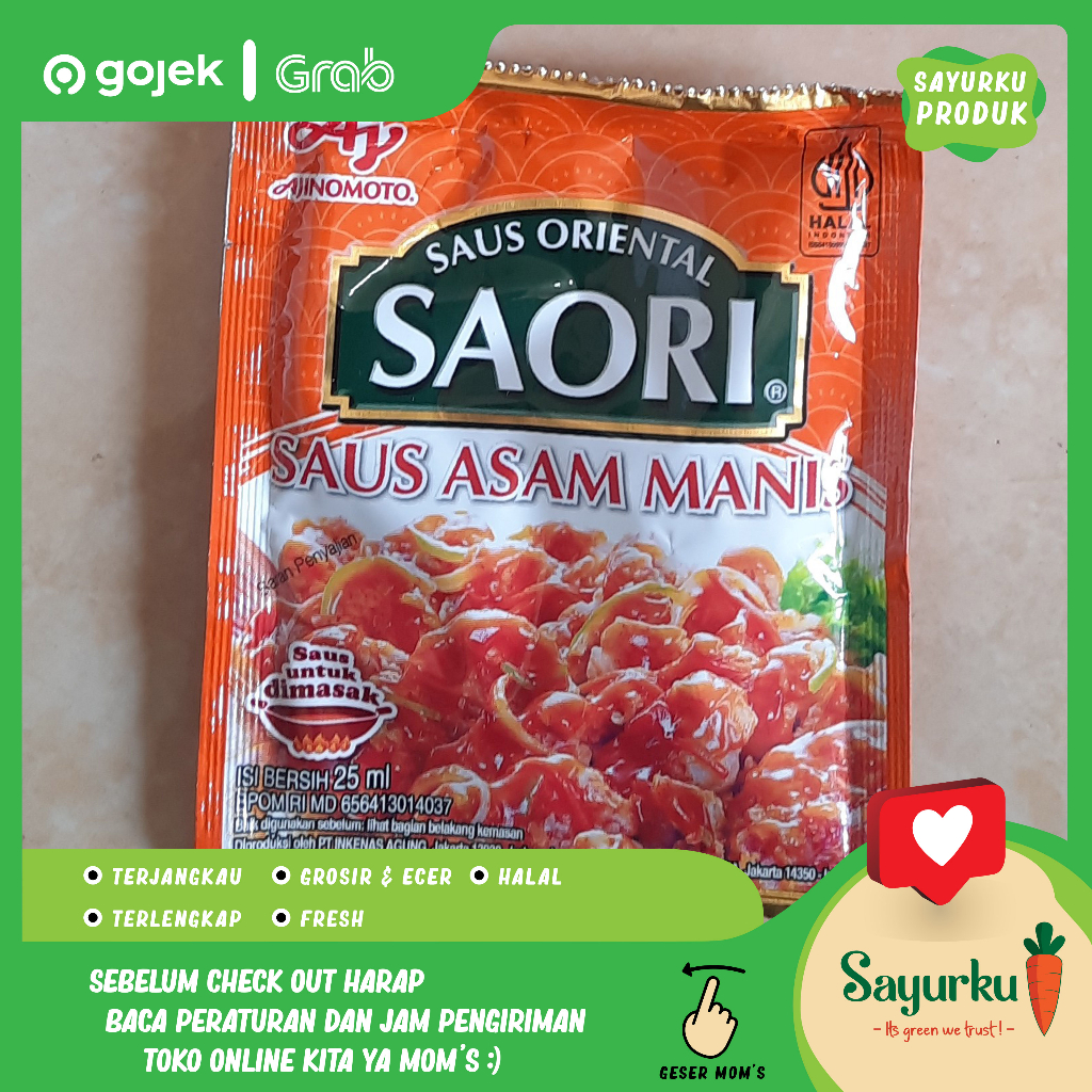 

SAORI Saus Asam Manis Sachet 25ml