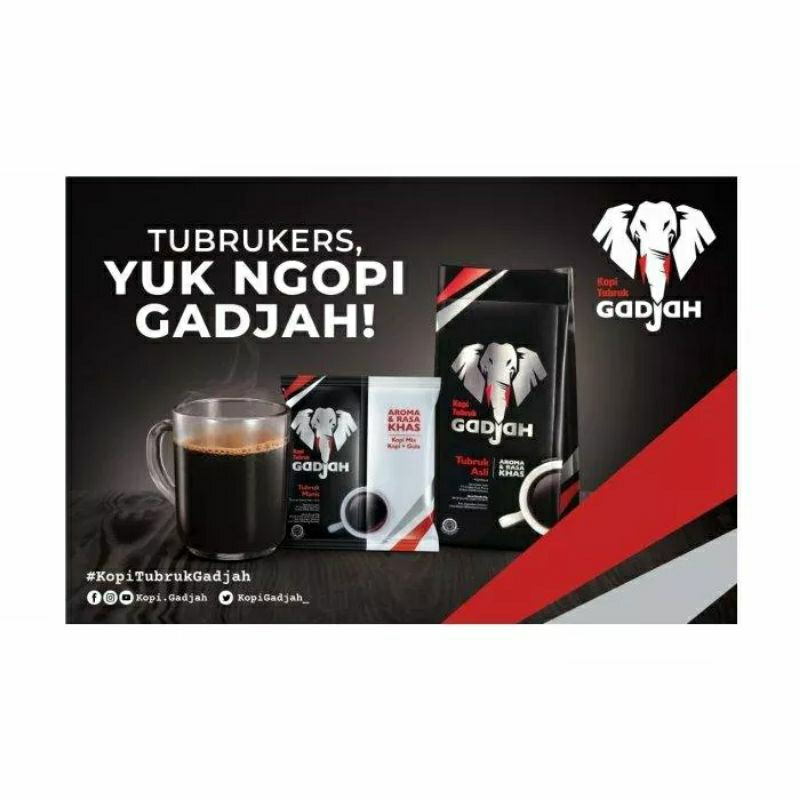 

10sachet Kopi Tubruk(kopi+Gula) GADJAH