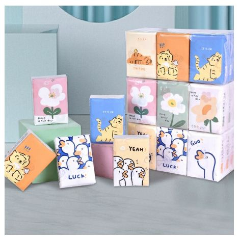 MM Tisu Kering Bermotif Lucu Mini Tisu Kemasan Saku Ekonomis Unik Tissue Travel Pack Tisu 1 Pack isi 8 Lembar