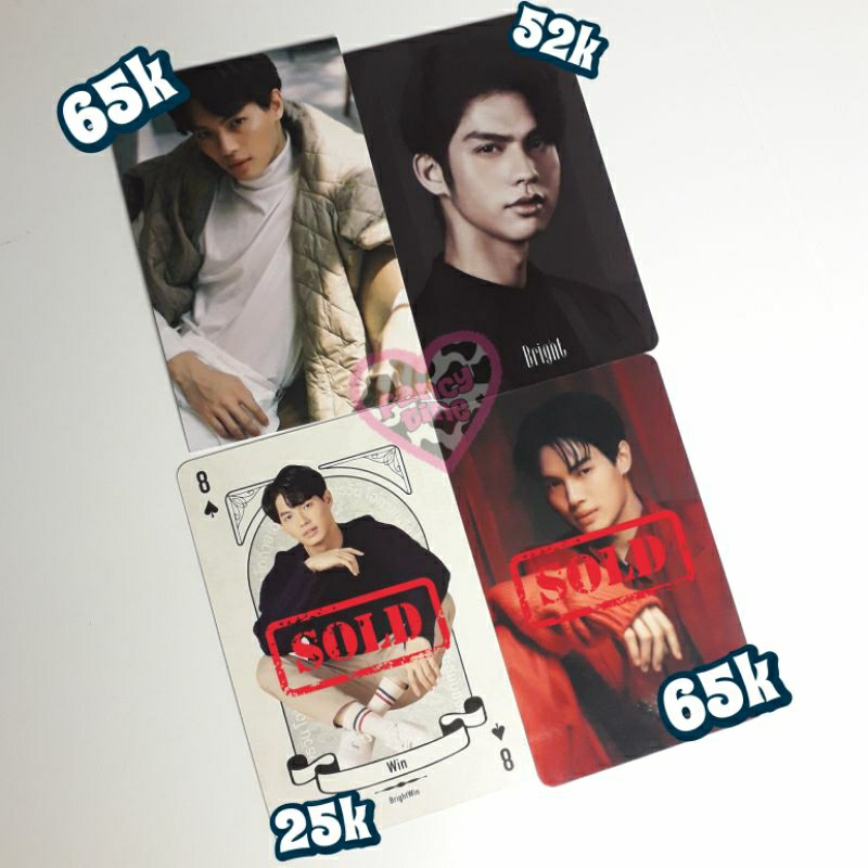BRIGHTWIN PHOTOCARD/BRIGHT SIGNA CLOSEUP/WIN PLAYING CARD/WIN LIGHT OF WIN/PC WIN SHINNING/TAY TAWAN