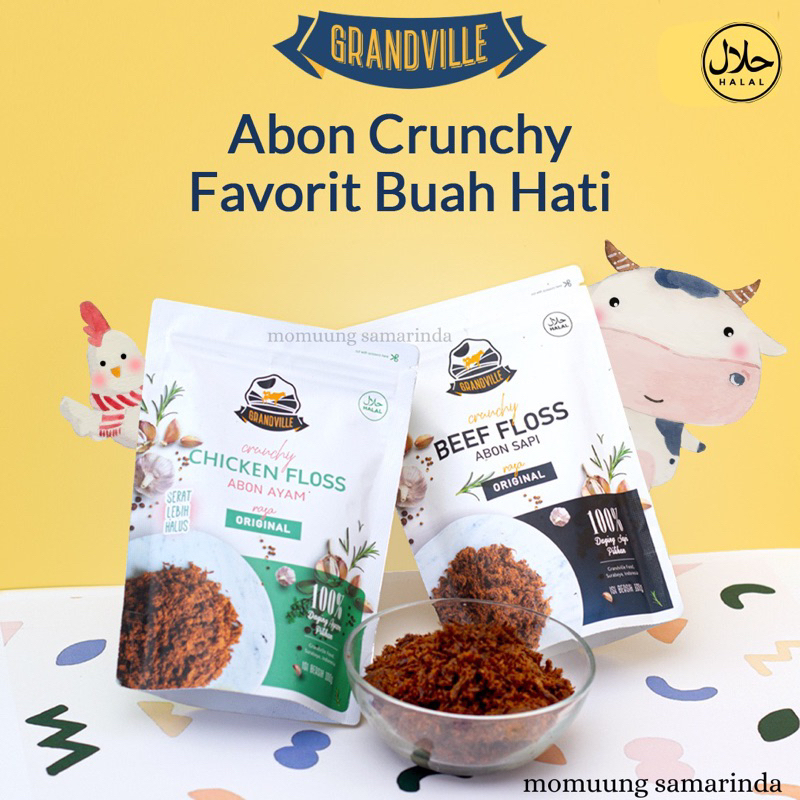

GRANDVILLE Abon Ayam Sapi Crunchy Original MPASI anak ABON AYAM SAPI Samarinda Balikpapan smd bpp MomUung Samarinda