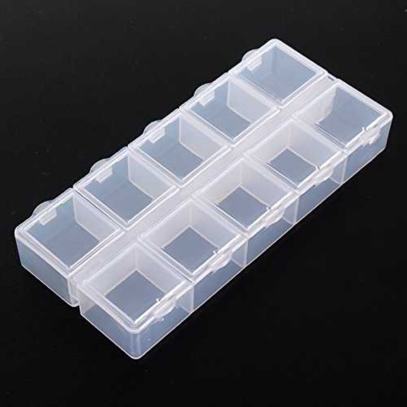 BERICHHA Kotak Perhiasan Aksesoris Plastic Storage Jewelry Box 10 Grid