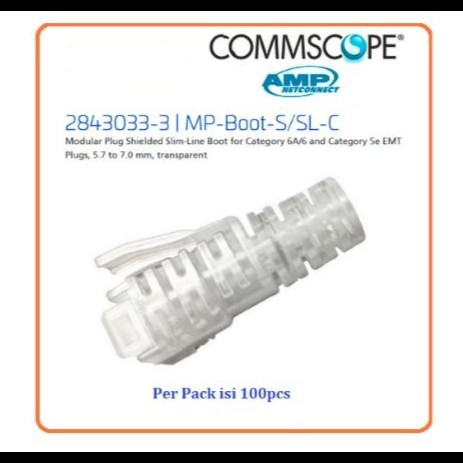 AMP Commscope 2843033-3 Plug Boot UTP Cat6/6A PlugBoot RJ45 Cat-6/6A