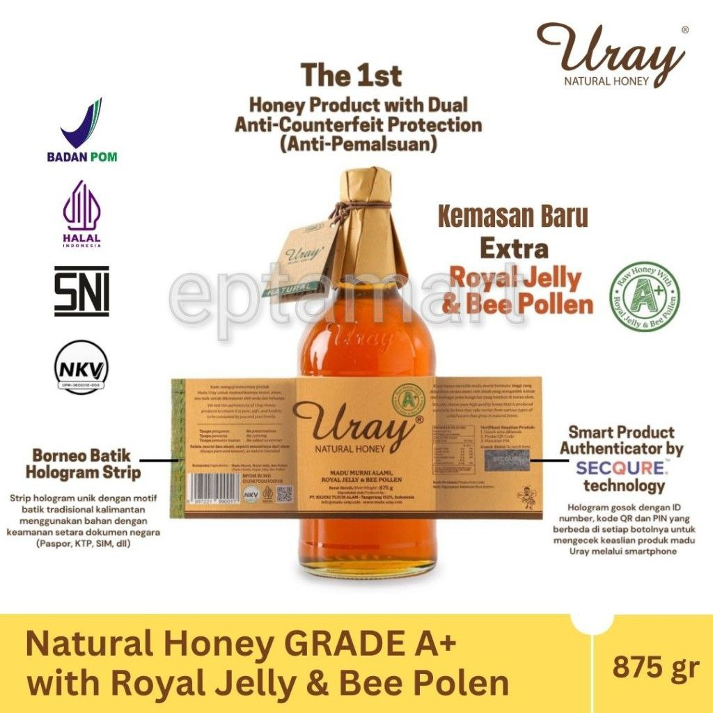 

[BPOM] Madu Uray Natural Honey 875gr - Madu Murni - Madu Hutan Asli