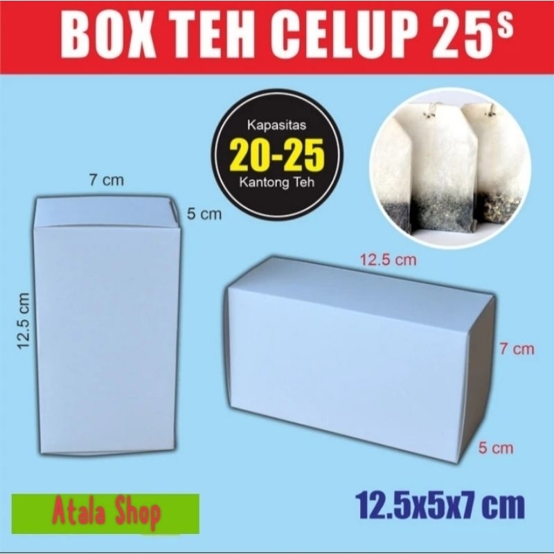 

Dus Kemasan Packaging Teh Celup 25 kantong Polos