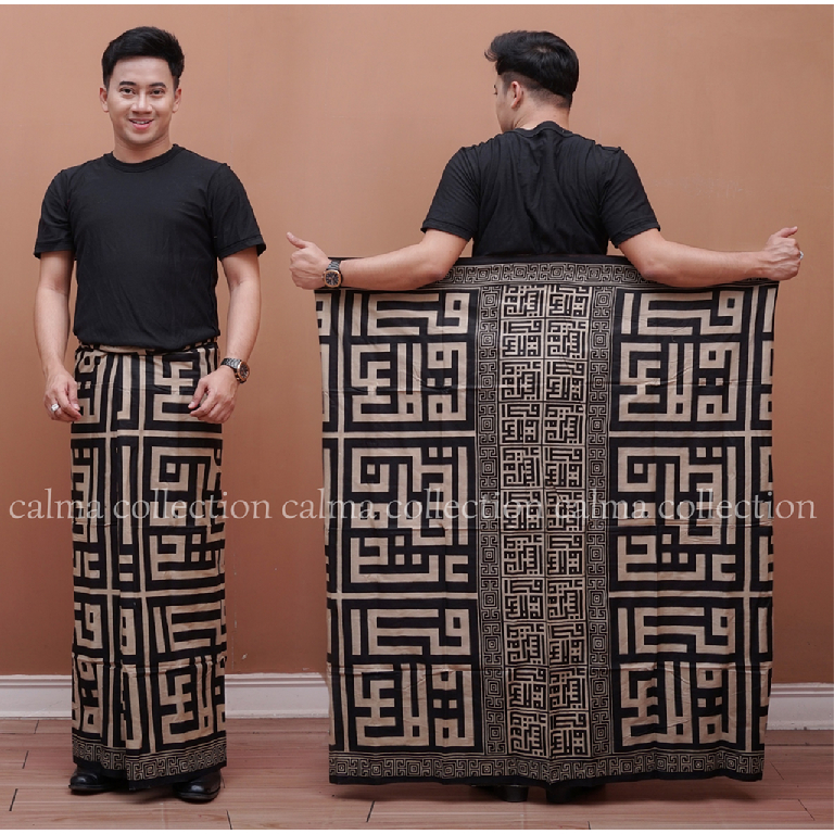 Sarung Batik Pria Dewasa Bahan Katun Motif KUFI Kaligrafi Sarung Batik Pekalongan Sarung EXLUSIVE