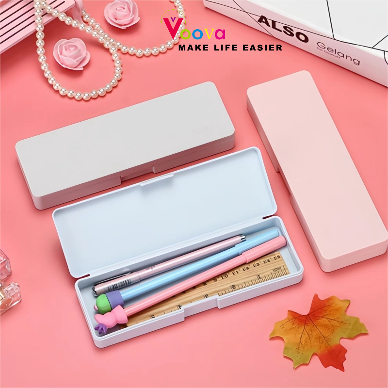 

VOOVA Kotak Pensil / Tempat Pensil / Kotak Pensil Gambar / Kotak Pensil Minimalis Pencil Case Aesthetic pencil box