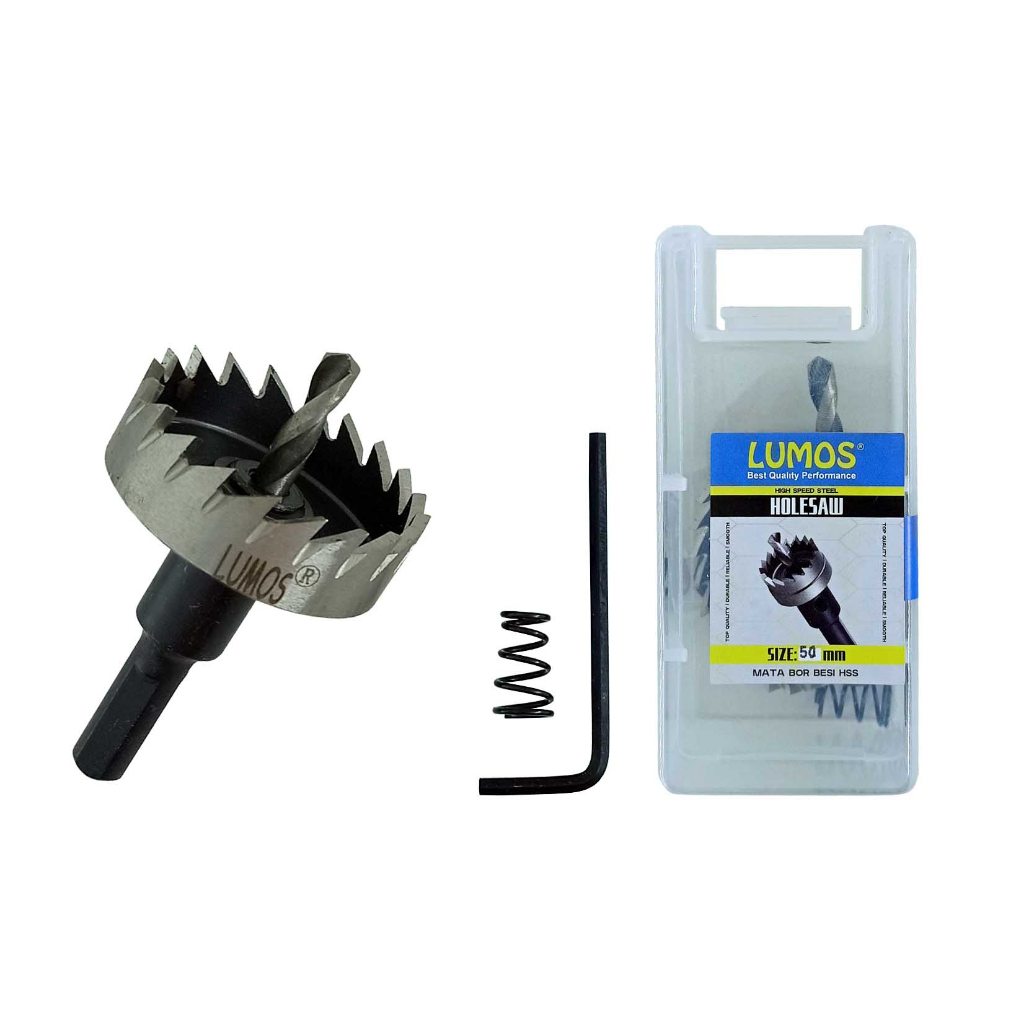 Hole Saw HSS LUMOS 50mm / HoleSaw Besi 50mm / Mata Bor Besi 50 mm HSS