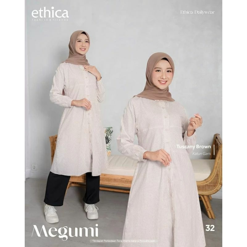 TUNIK MUSLIM WANITA MEGUMI 32 TUSCONY BROWN