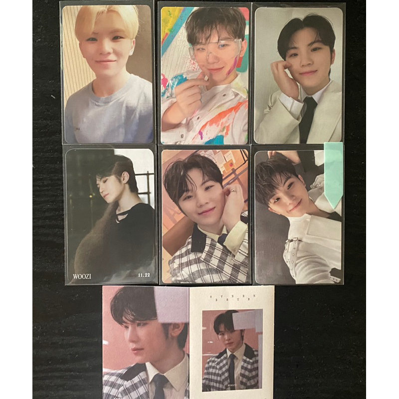 Photocard PC WOOZI Seventeen Official FML Faded Mono Life - FML Carat Version - Semicolon - Face The