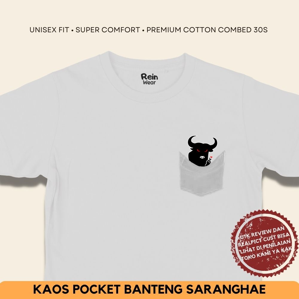 READY Kaos Pocket Banteng PDIP PDI Perjuangan Sarangeo Sarange Love Cinta Benteng Hitam Bucin Baju T