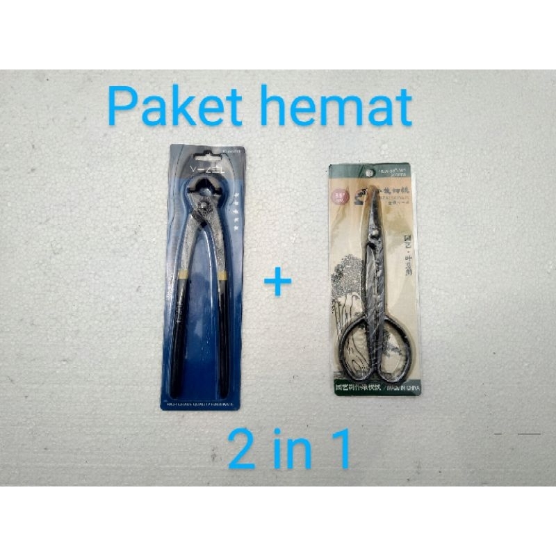 paket hemat gunting bonsai carbon & catok bonsai modifikasi
