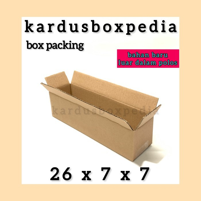

corrugated box BARU 26x7x7 POLOS kotak/kardus/karton packing packaging
