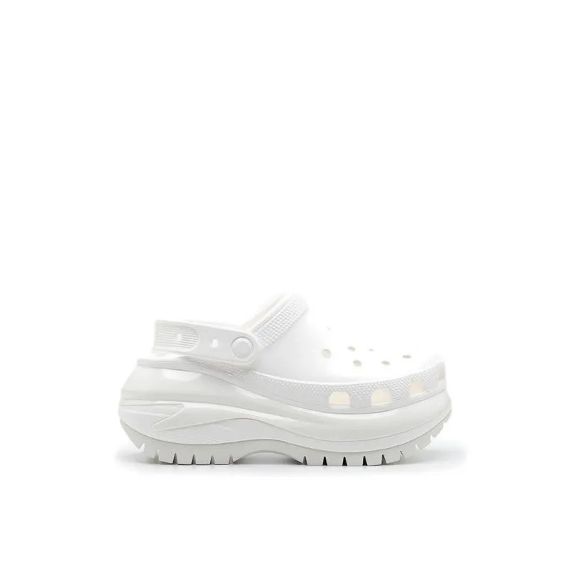 CROCS CLASSIC MEGA CRUSH UNISEX CLOG - WHITE (ORIGINAL) / SENDAL CROCS / SEPATU CROCS / CROCS MURAH 
