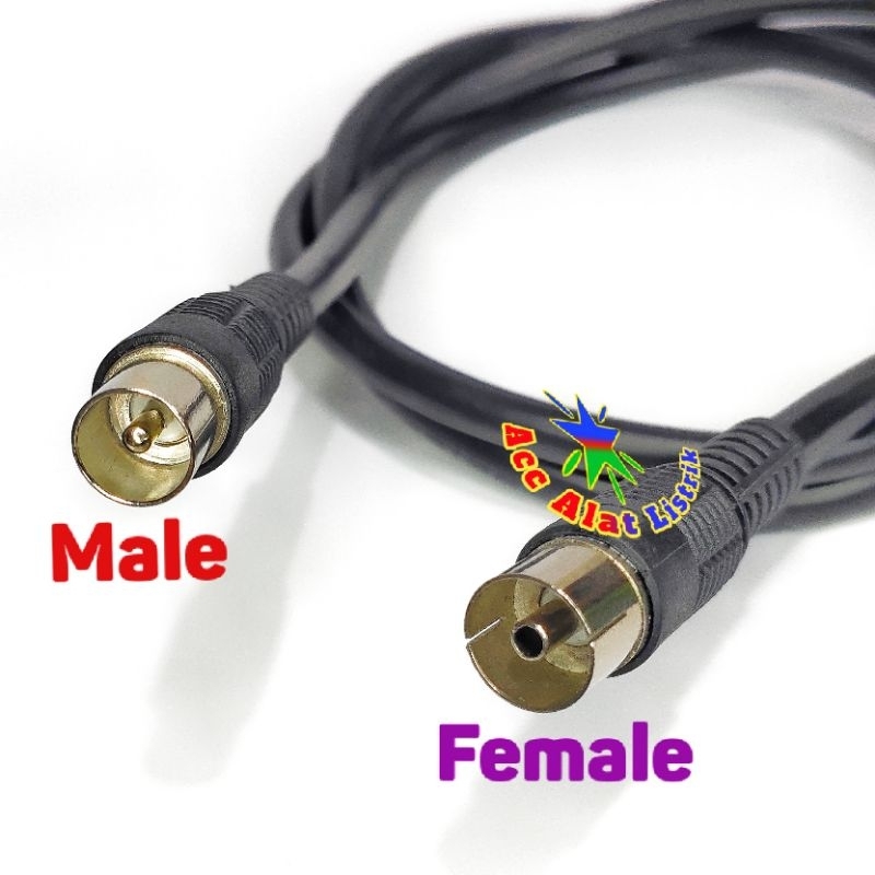 Kabel Antena TV Digital Loop Out Male To Female/Kabel Antena TV Coaxial RG 6