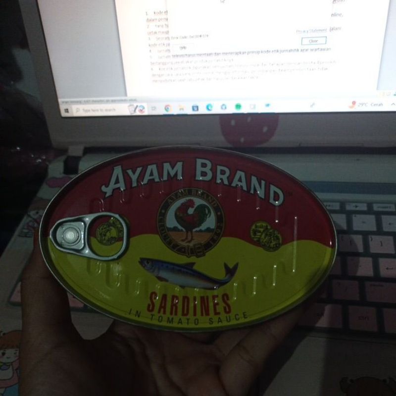 

Ayam Brand Sardines in Tomato Sauce 215g exp Maret 2025