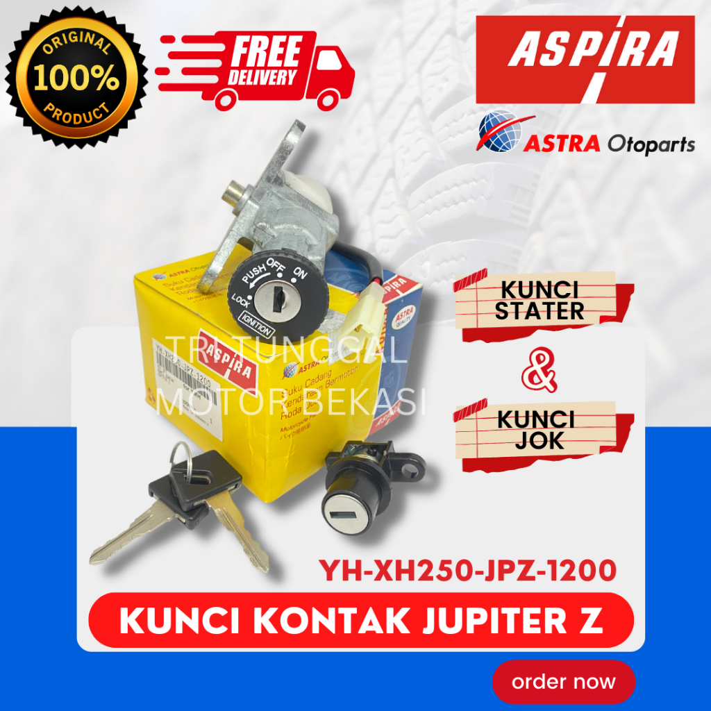 [READY COD] KUNCI KONTAK SET ASPIRA JUPITER Z / KUNCI KONTAK ASSY + JOK / PAKET SET KUNCI KONTAK STA