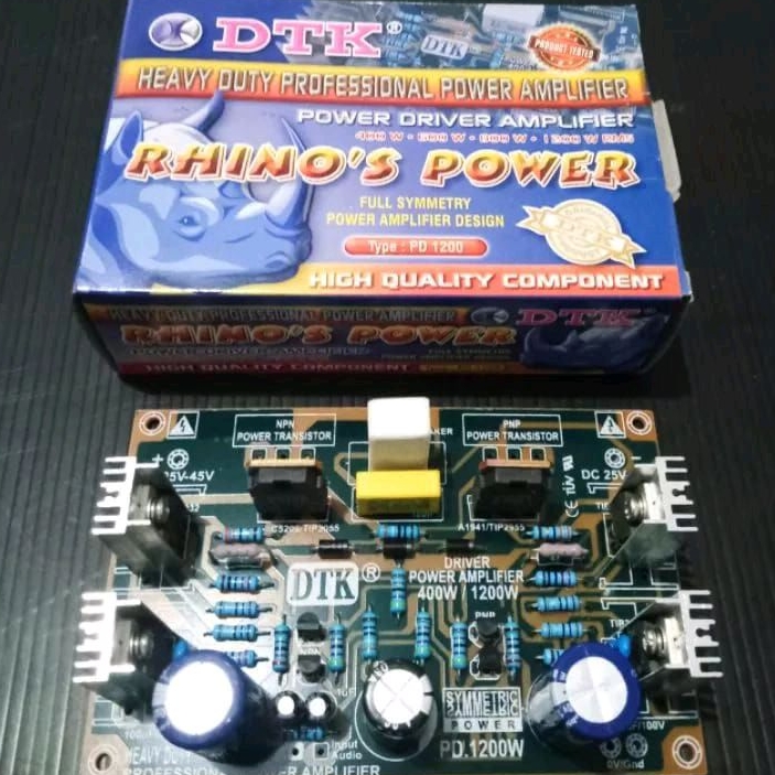 Power Driver Amplifier DTK RHINO'S Type PD 1200