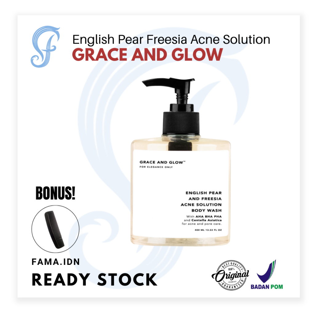 Grace and Glow English Pear and Freesia Acne Solution Body Wash