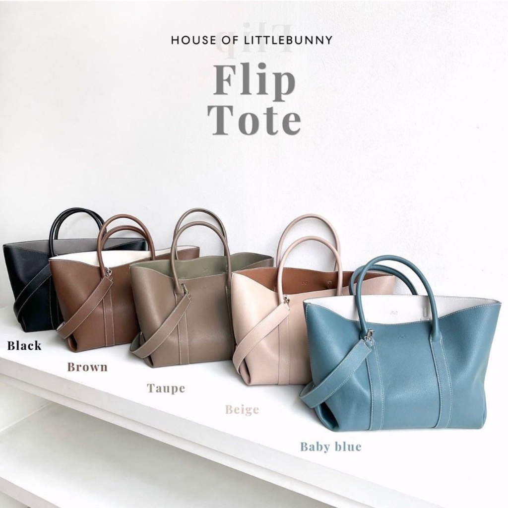 [READY STOCK] FLIP TOTE 1 FEEL 2 2IN1 IN POUCH PU KANTOR KERJA KULIAH GENUINE COW LEATHER KULIT SINT