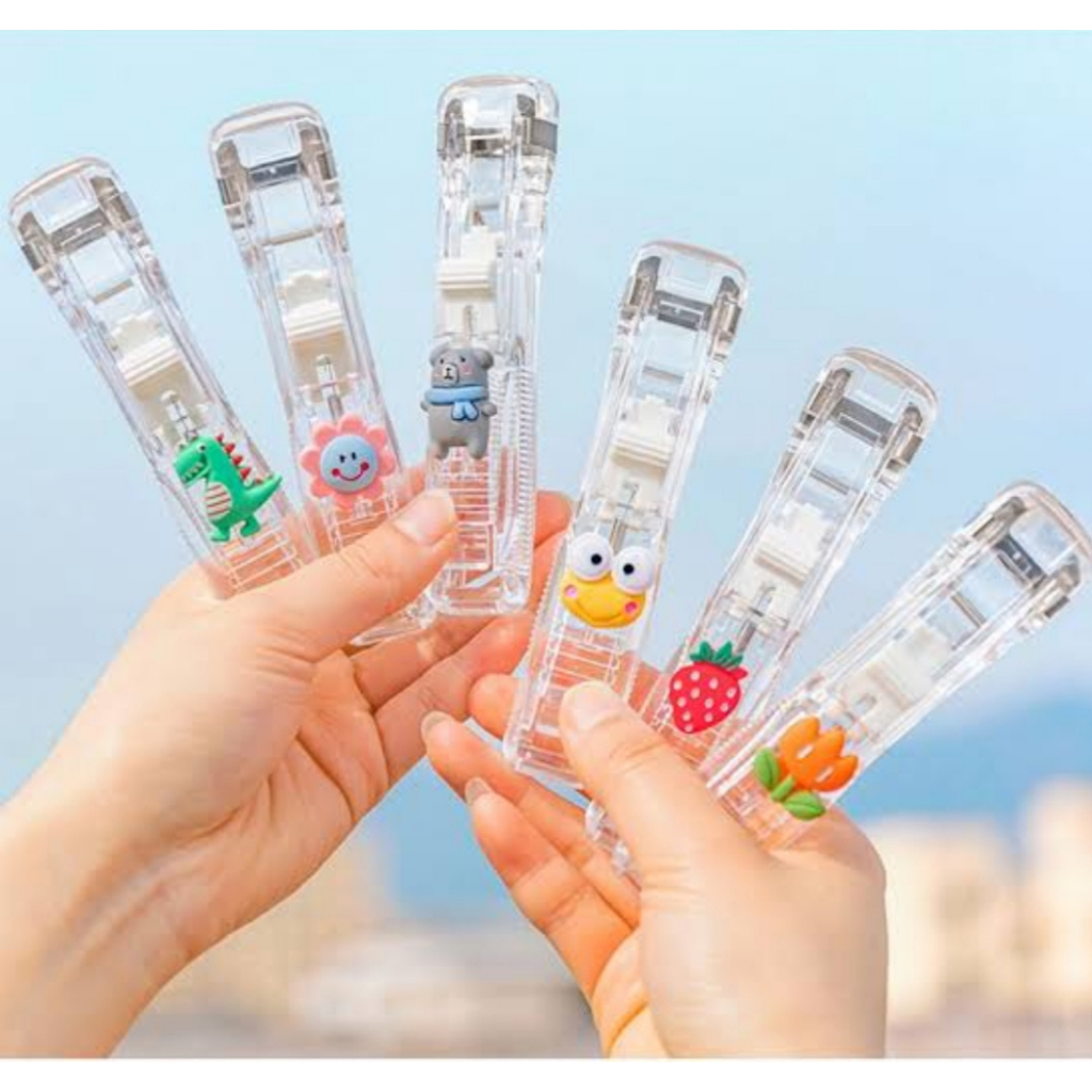 

Kliper Penjepit kertas Stapler Dorong Paper Clips Poratble Stainless