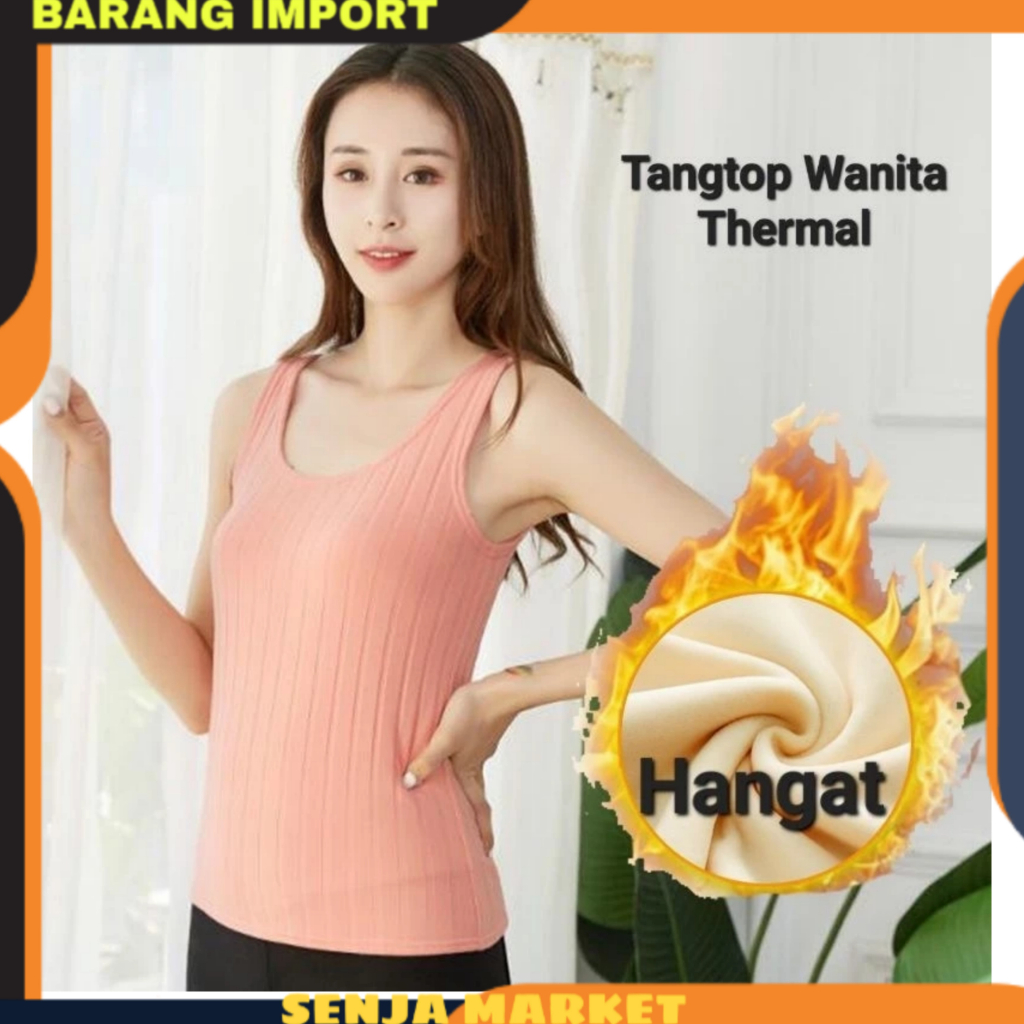 Tengtop Tenktop tangtop tentop tanktop winter wanita musim dingin salju tebal hangat import wanita